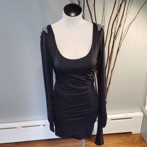 ARDEN B long sleeve little black dress small